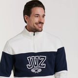 Half-zip sweatshirt with panels