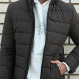 CAZADORA ACOLCHADA ACABADO ENCERADO