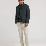 CAZADORA ACOLCHADA ACABADO ENCERADO