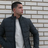 CAZADORA ACOLCHADA ACABADO ENCERADO