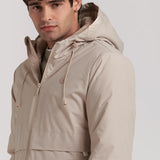 CAZADORA ACOLCHADA CAPUCHA BOLSILLO CANGURO