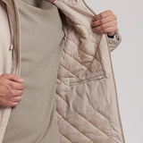 CAZADORA ACOLCHADA CAPUCHA BOLSILLO CANGURO