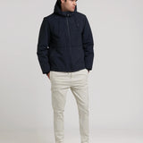 CAZADORA ACOLCHADA CAPUCHA BOLSILLO CANGURO