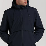 CAZADORA ACOLCHADA CAPUCHA BOLSILLO CANGURO