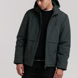 CAZADORA ACOLCHADA CAPUCHA BOLSILLO CANGURO