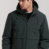 CAZADORA ACOLCHADA CAPUCHA BOLSILLO CANGURO