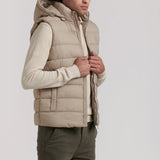 CHALECO SIN MANGAS ACOLCHADO CAPUCHA