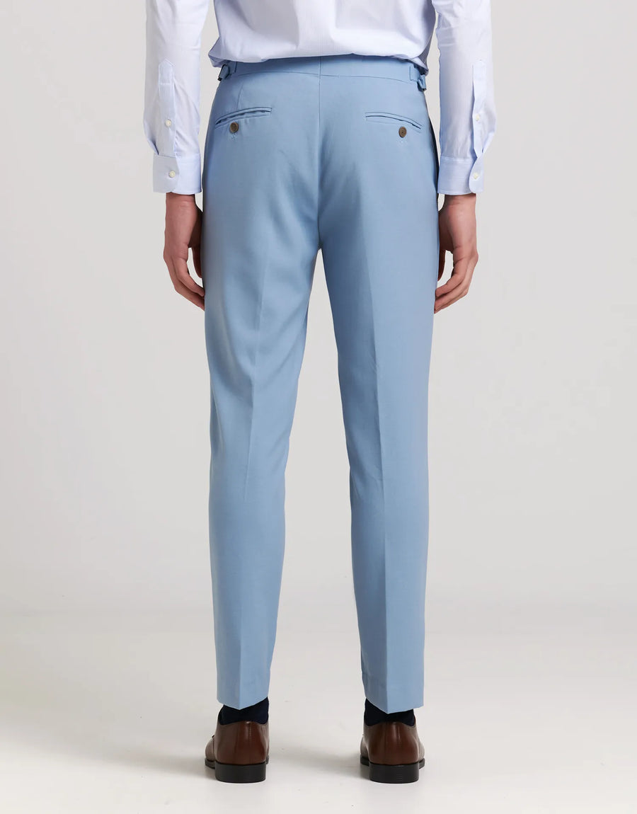 PANTALON TRAJE MEZCLILLA HEBILLAS TAPPERED FIT