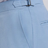 PANTALON TRAJE MEZCLILLA HEBILLAS TAPPERED FIT