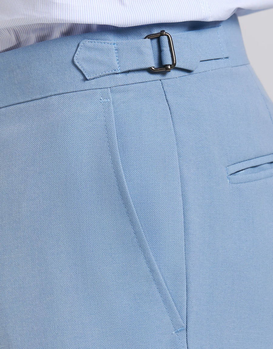 PANTALON TRAJE MEZCLILLA HEBILLAS TAPPERED FIT