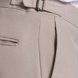 PANTALON TRAJE MEZCLILLA HEBILLAS TAPPERED FIT