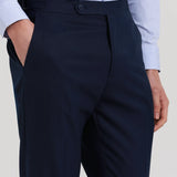 PANTALON TRAJE MEZCLILLA HEBILLAS TAPPERED FIT