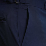 PANTALON TRAJE MEZCLILLA HEBILLAS TAPPERED FIT