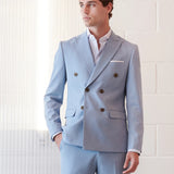 AMERICANA TRAJE CRUZADO MEZCLILLA