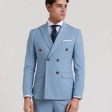 AMERICANA TRAJE CRUZADO MEZCLILLA