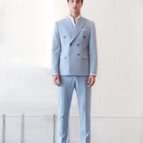 AMERICANA TRAJE CRUZADO MEZCLILLA