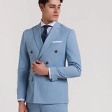 AMERICANA TRAJE CRUZADO MEZCLILLA