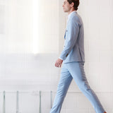 AMERICANA TRAJE CRUZADO MEZCLILLA