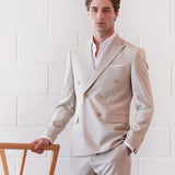 AMERICANA TRAJE CRUZADO MEZCLILLA