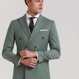 AMERICANA TRAJE CRUZADO MEZCLILLA