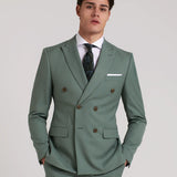 AMERICANA TRAJE CRUZADO MEZCLILLA