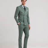 PANTALON TRAJE MEZCLILLA HEBILLAS TAPPERED FIT