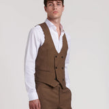 DENIM DOUBLE-SLEEVED SUIT VEST