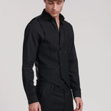 DENIM DOUBLE-SLEEVED SUIT VEST