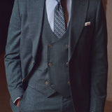 DENIM DOUBLE-SLEEVED SUIT VEST