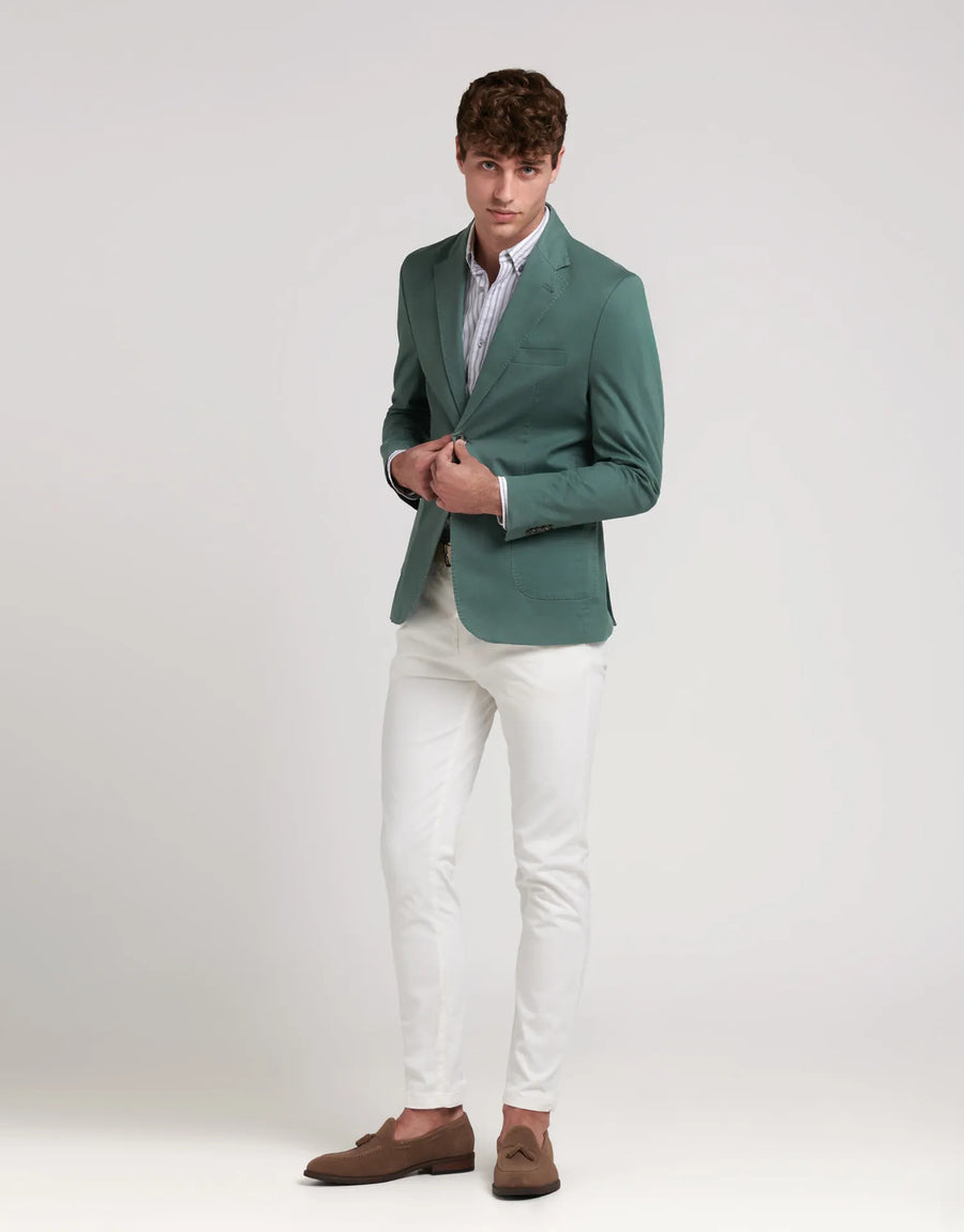 Blazer básico em algodão