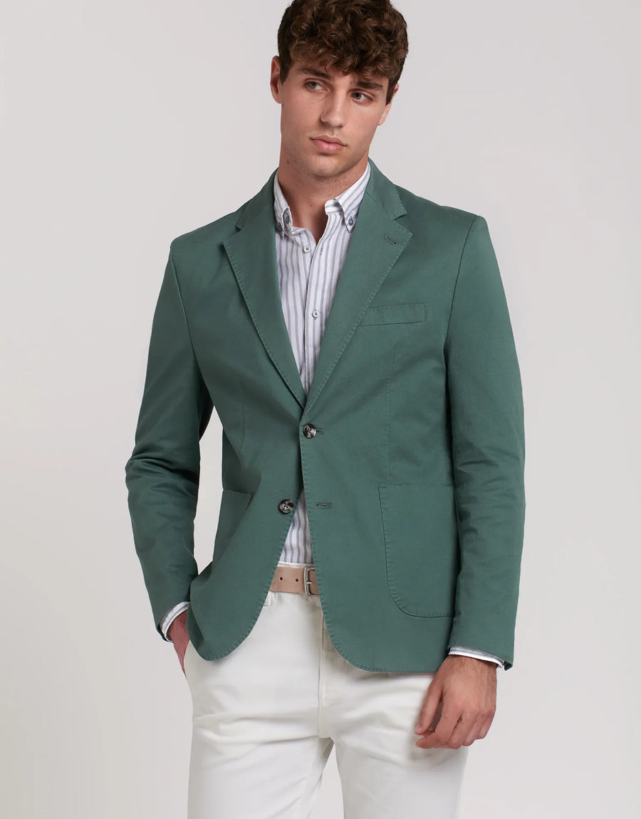 Blazer básico em algodão