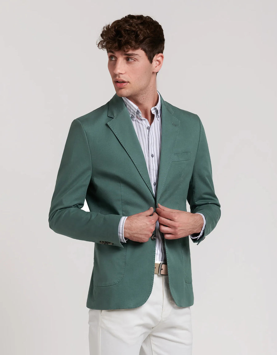 Blazer básico em algodão