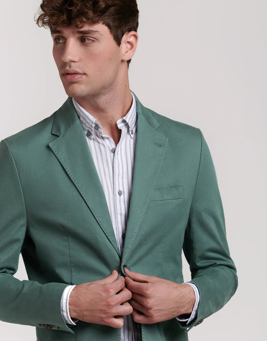 Blazer básico em algodão