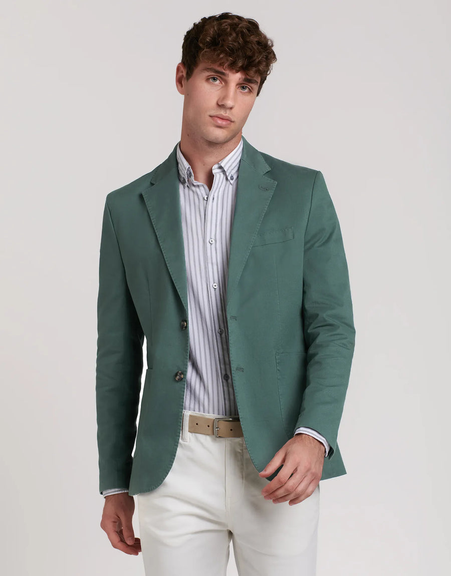 Blazer básico em algodão