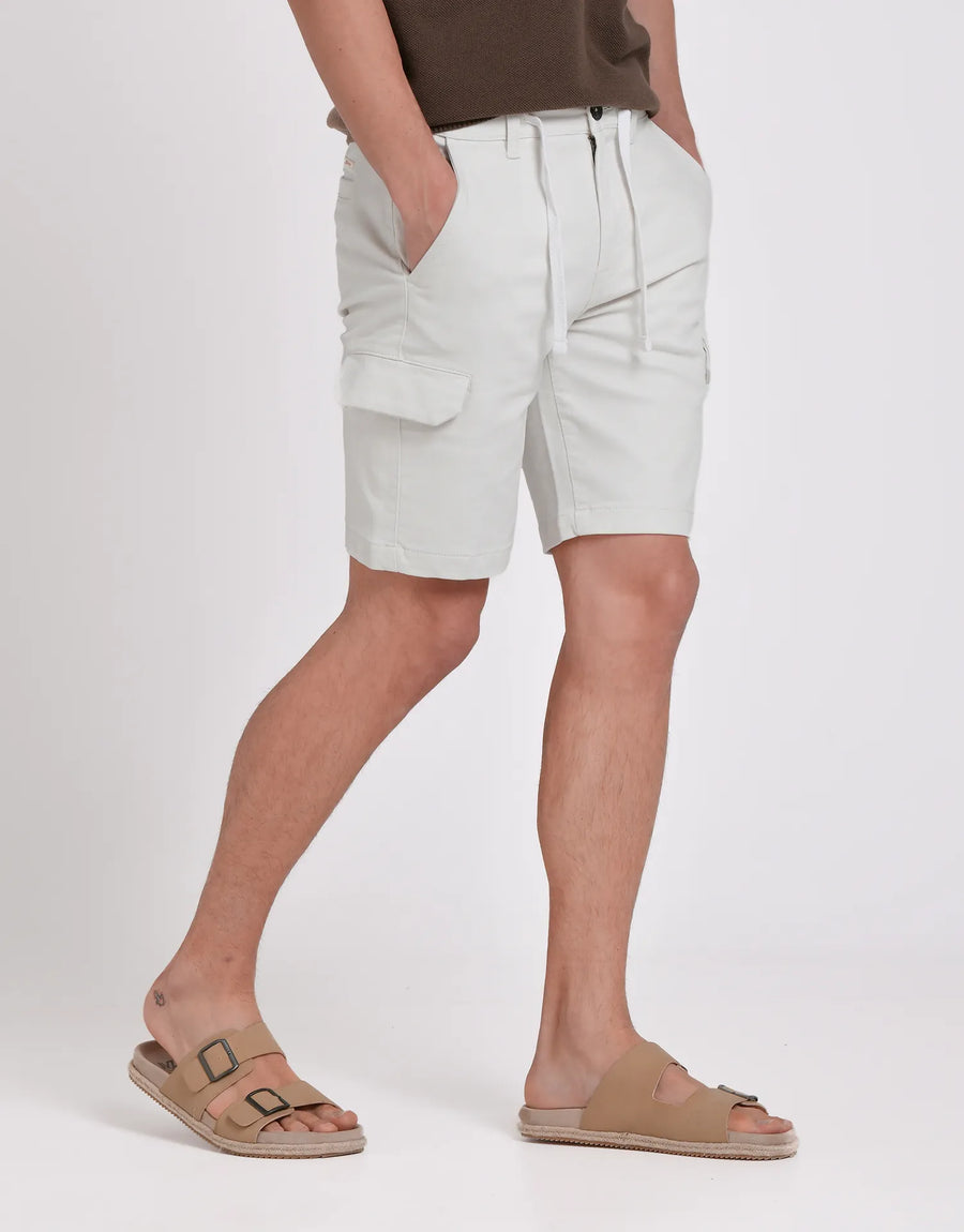 BERMUDA ELASTICA CARGO - crudo
