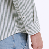 CAMISA DE LINHO COM LISTRAS MAO