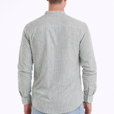CAMISA DE LINHO COM LISTRAS MAO