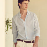 BASIC STRIPED LINEN SHIRT
