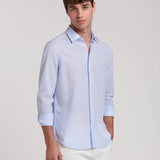 CAMISA LINO BASICA RAYAS