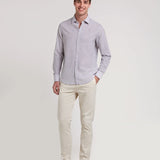 CAMISA LINO BASICA RAYAS