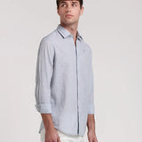 CAMISA LINO BASICA RAYAS