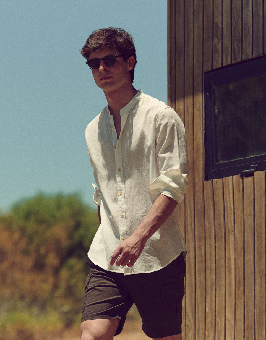 CAMISA LINO CUELLO MAO