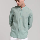 CAMISA LINO CUELLO MAO