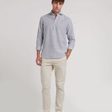 CAMISA POLERA LINO RAYAS