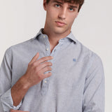 CAMISA POLERA LINO RAYAS