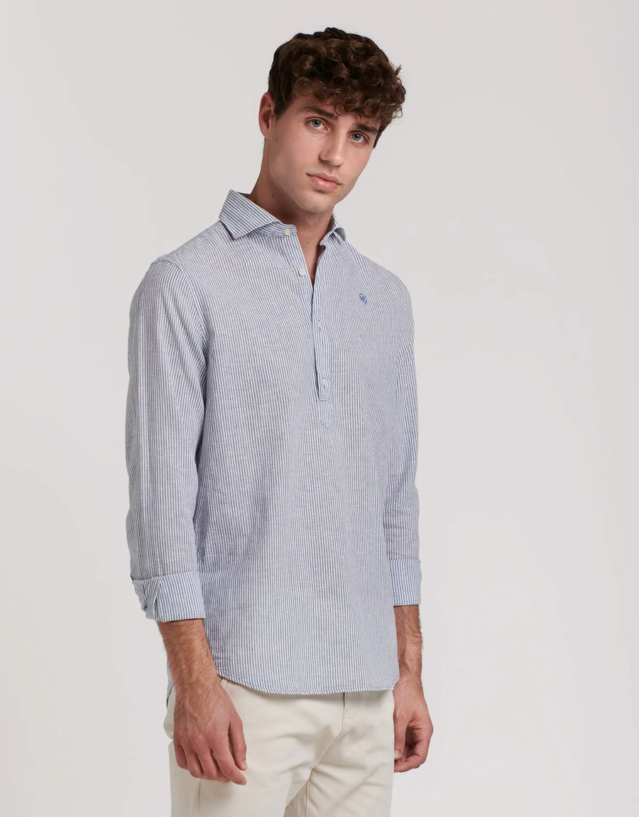 CAMISA POLERA LINO RAYAS