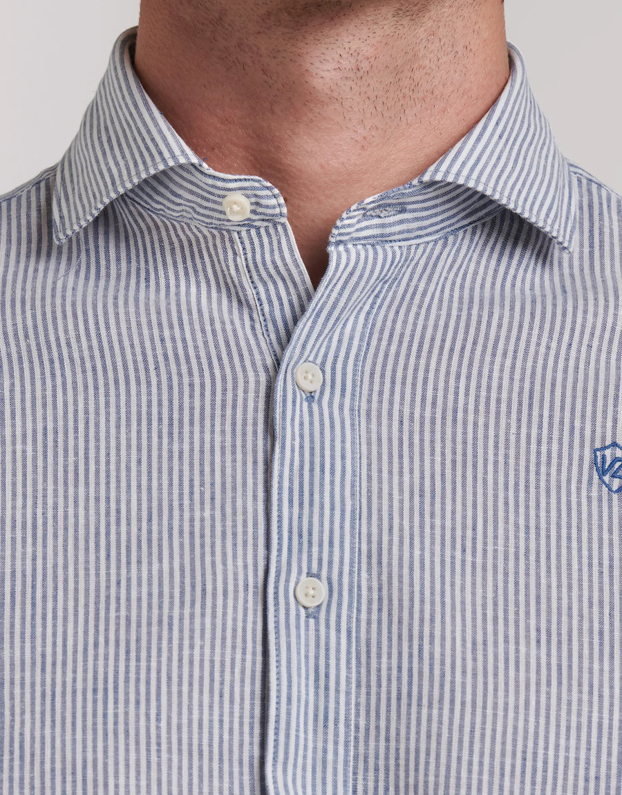 CAMISA POLERA LINO RAYAS