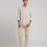 CAMISA POLERA LINO RAYAS