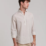 CAMISA POLERA LINO RAYAS