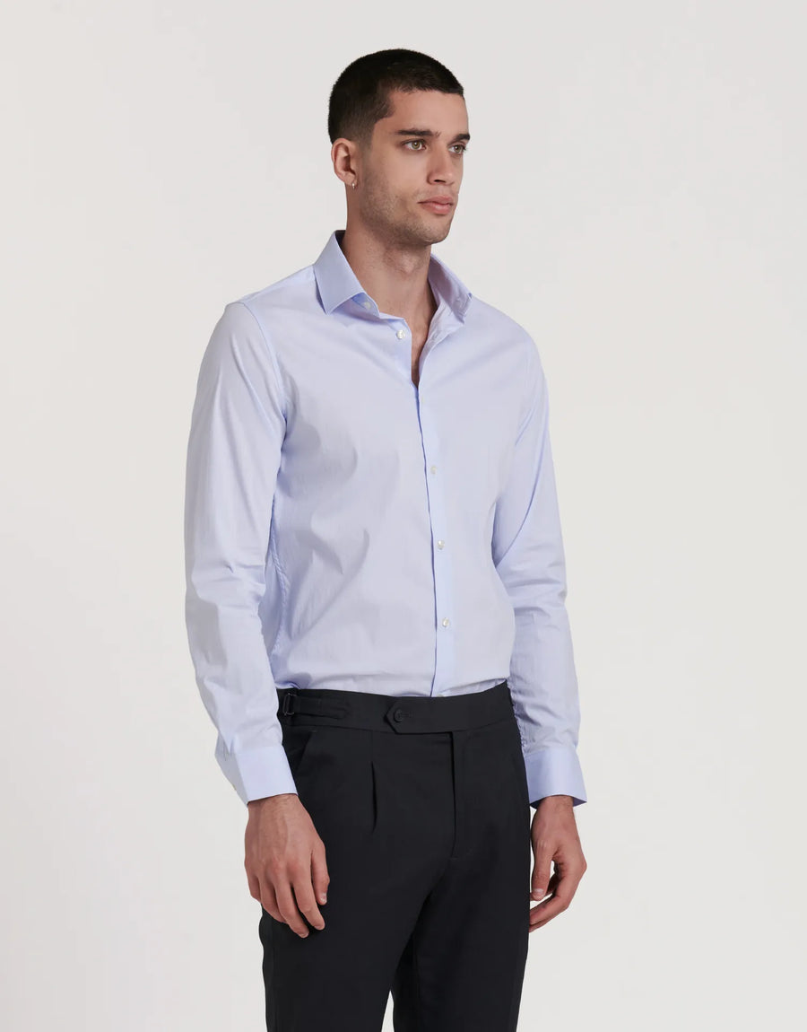 CAMISA VESTIR ELASTICA CUELLO ITALIANO SLIM FIT